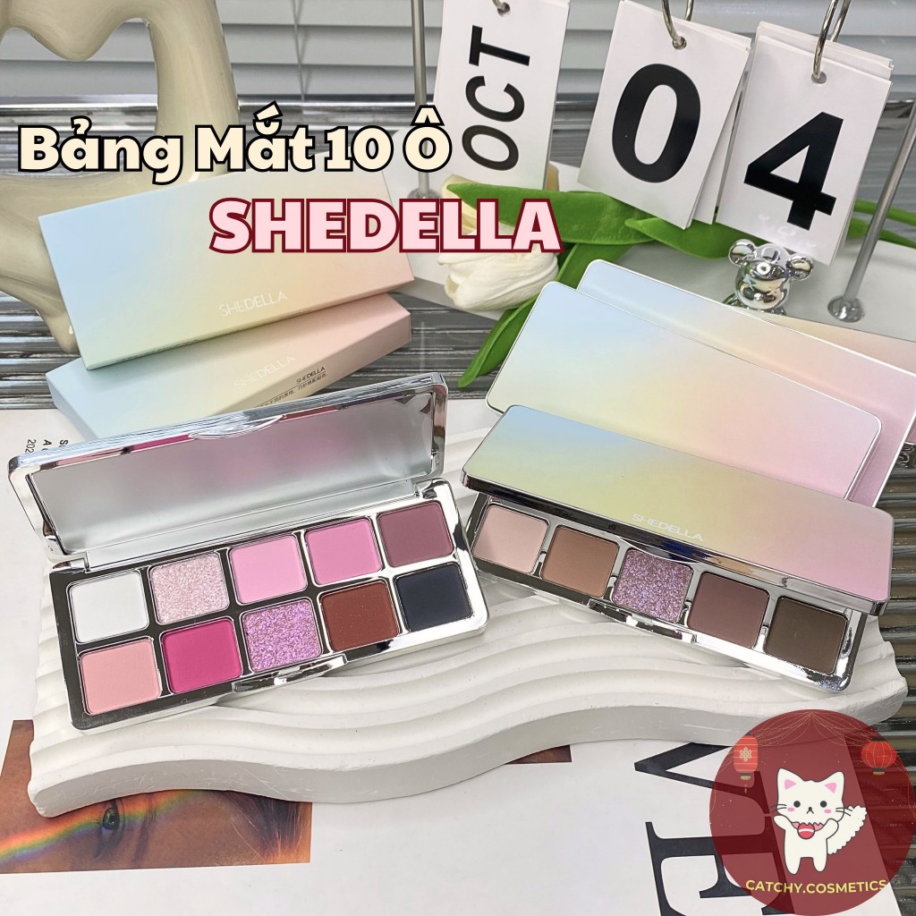 [SHEDELLA] Bảng Phấn Mắt SHEDELLA Pastel Cầu Vồng Mùa Hè, Nhũ Lì Tone Màu Sặc Sỡ (MÃ BD)