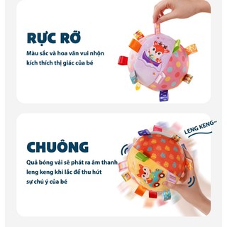 [Tiếng chuông nhỏ vang] Bóng vải lục lạc, luyện cầm nắm an toàn cho trẻ sơ sinh