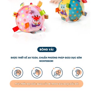 [Tiếng chuông nhỏ vang] Bóng vải lục lạc, luyện cầm nắm an toàn cho trẻ sơ sinh