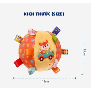 [Tiếng chuông nhỏ vang] Bóng vải lục lạc, luyện cầm nắm an toàn cho trẻ sơ sinh