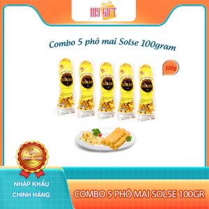 combo 5 phô mai Solse 100g - Phomai hun khói xé sợi - Ăn vặt chính hãng Nga