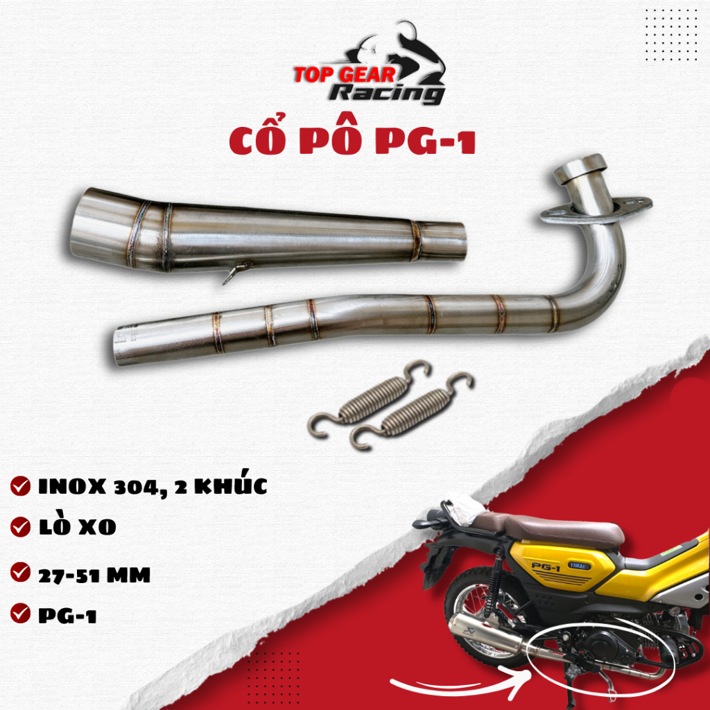 Cổ Pô PG1 Inox 304 và Titanium Đầu Ra 51 Pô Độ | Shopee Việt Nam