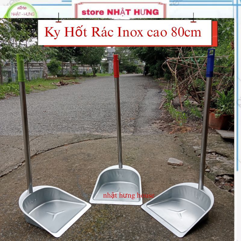 Ki Hốt Rác Cán INOX Mâm Nhôm Cao Cấp Dài 80cm,Đồ Xúc Rác Chắc chắn ...