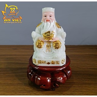 Tượng Thần Tài Thổ Địa cao 15cm - Hợp Mệnh Kim - Tương Sinh Mệnh Thủy