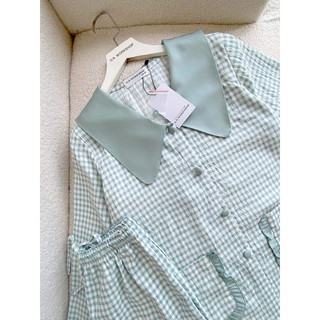 𝗛𝗮̀𝗻𝗴 𝗰𝗵𝗶́𝗻𝗵 𝗵𝗮̃𝗻𝗴 Set Đồ Ngủ Pyjama 𝐋𝐞𝐚𝐥𝐢𝐚 form rộng kẻ chất siêu nhẹ - O.N WORKSHOP