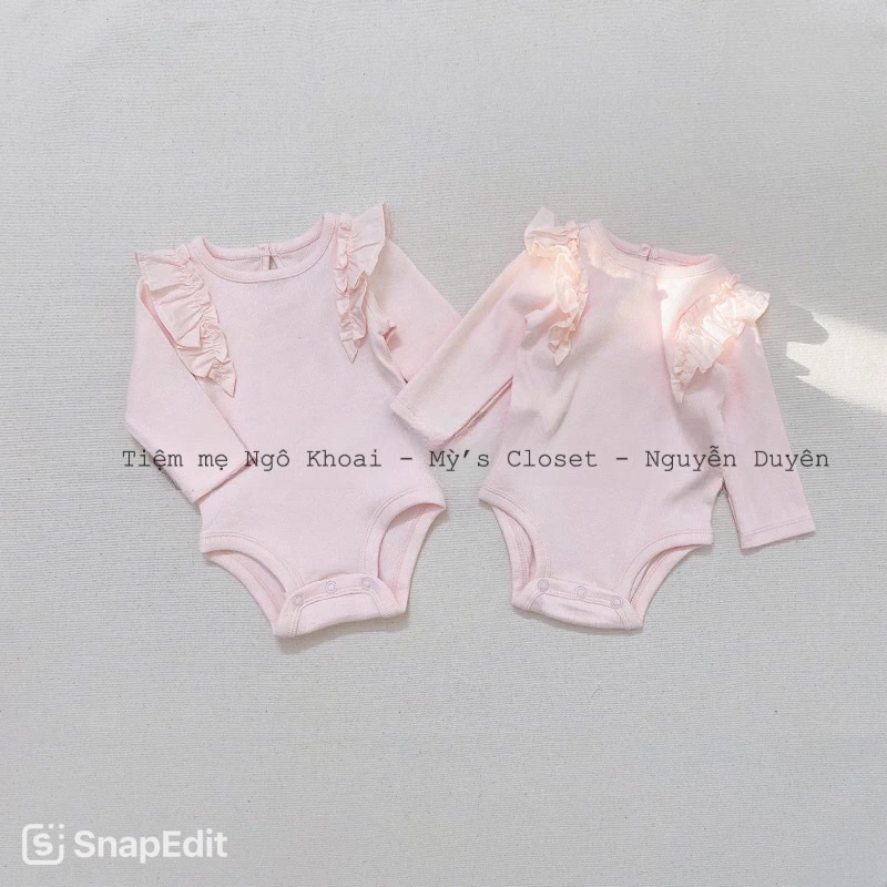[MD150] 3-24m Bodysuit dài tay chất liệu cotton mềm mịn cho bé