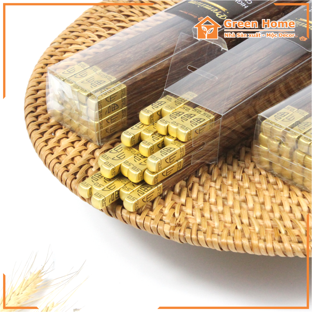 Đũa Cánh Gà Đầu Vuông Mạ Đồng Cao Cấp - Không Sử Dụng Hóa Chất  Đảm Bảo An Toàn Phong Cách Nhật Bản