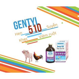Thuốc thú y Gentyl 510 Vb Pharma trị viêm phổi viêm ruột trên chó mèo gà đá chim cảnh gia súc giacầm