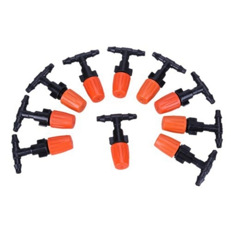 Trọn bộ tưới cây 12 đầu phun sương cam kèm 10m ống ldpe loại tốt - có thể tùy chọn số lượng béc và dây tưới