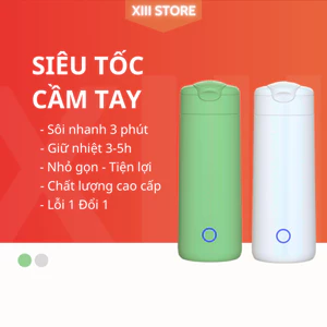 Ấm siêu tốc Mini Tự ngắt khi sôi 420ml, Bình siêu tốc kiêm giữ nhiệt 2-3h, đun sôi, giấu dây tiện lợi, pha sữa, pha trà