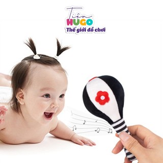 Lục lạc cầm tay 1 đầu và 2 đầu- đồ chơi cầm tay phát triển thị giác - thính giác cho bé