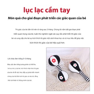Lục lạc cầm tay 1 đầu và 2 đầu- đồ chơi cầm tay phát triển thị giác - thính giác cho bé