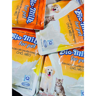 Combo 10 & 5 Gói Sữa Bio Milk Cao Cấp 100g Cung Cấp Canxi Cho Chó Mèo Con Sơ Sinh, Thú Cưng Mang Bầu