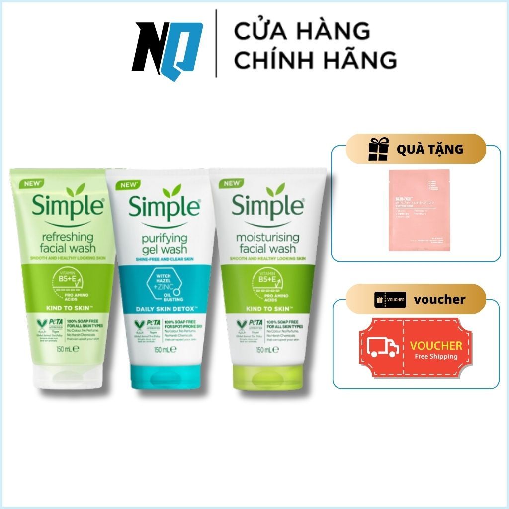 Simple Sữa rửa mặt 150ml simple cho da sạch khỏe đàn hồi | Shopee Việt Nam
