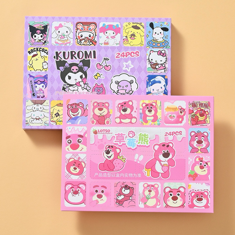 Đồ chơi hộp Hidden Box 40 món - 24 món đồ chơi Kuromi và Gấu Dâu Lotso ...