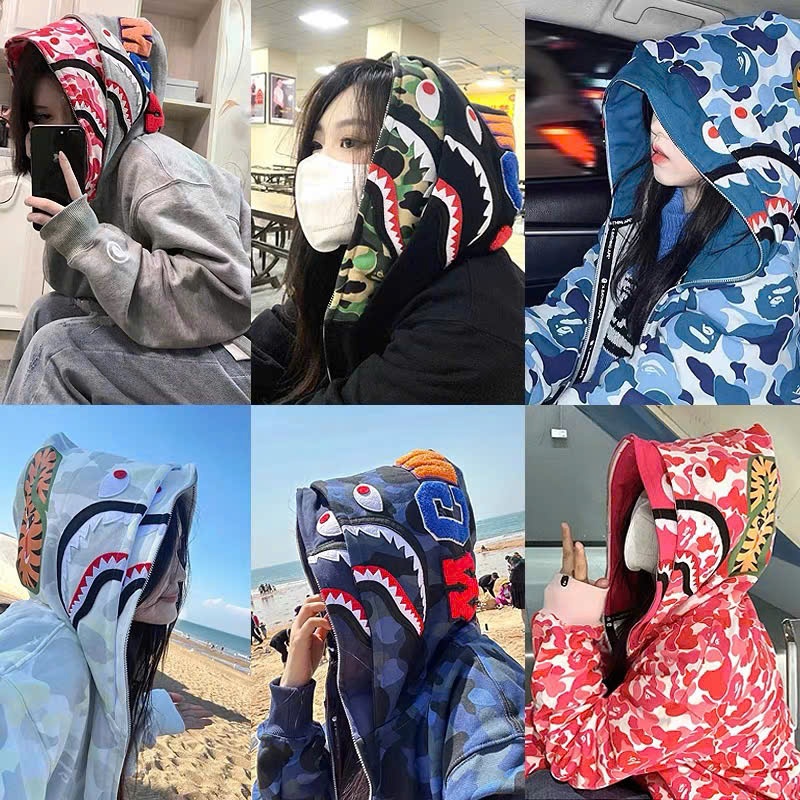 Áo hoodie zip Bape Camo 2 mũ phong cách đường phố cực chất cho nam nữ ...