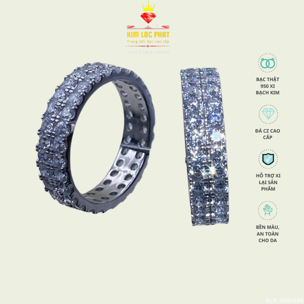Women's Gold-Plated Ring by KIMLOCPHAT - Trangsứcbạccaocấp