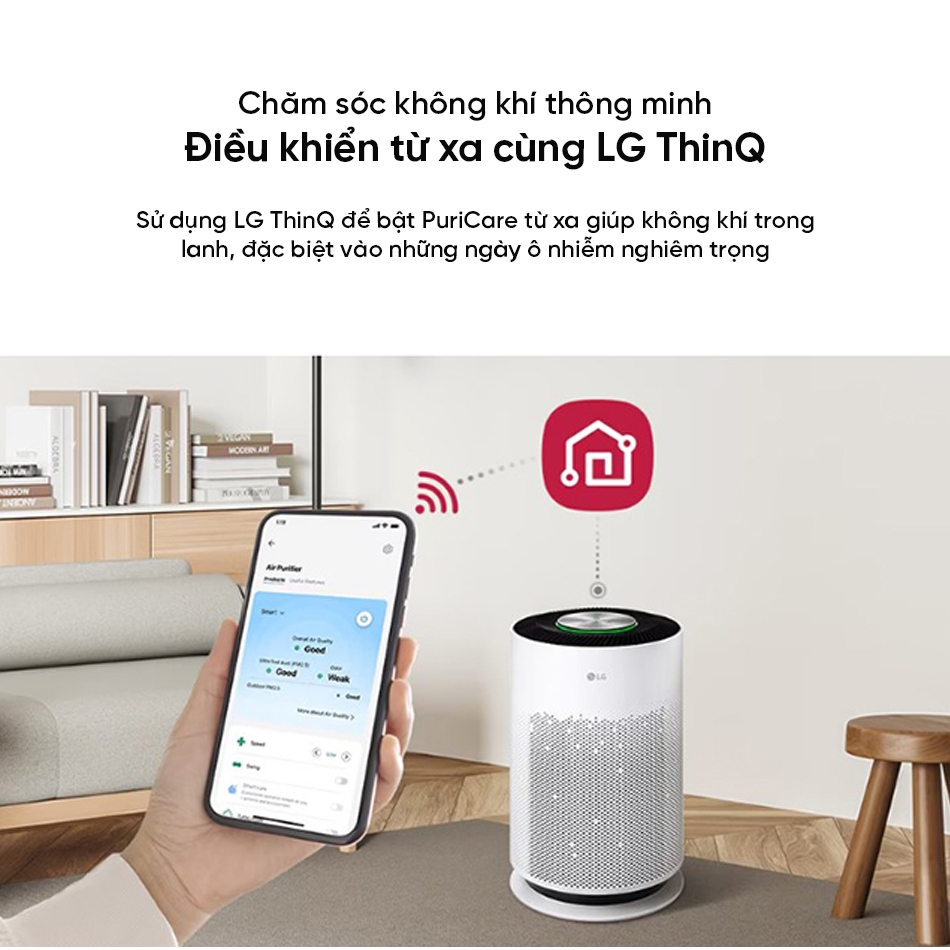 Máy lọc không khí LG PuriCare 360 HIT AS60GHWG0 cảm biến lọc bụi mịn, báo  chất lượng không khí, Bảo Hành 12 Tháng | Shopee Việt Nam