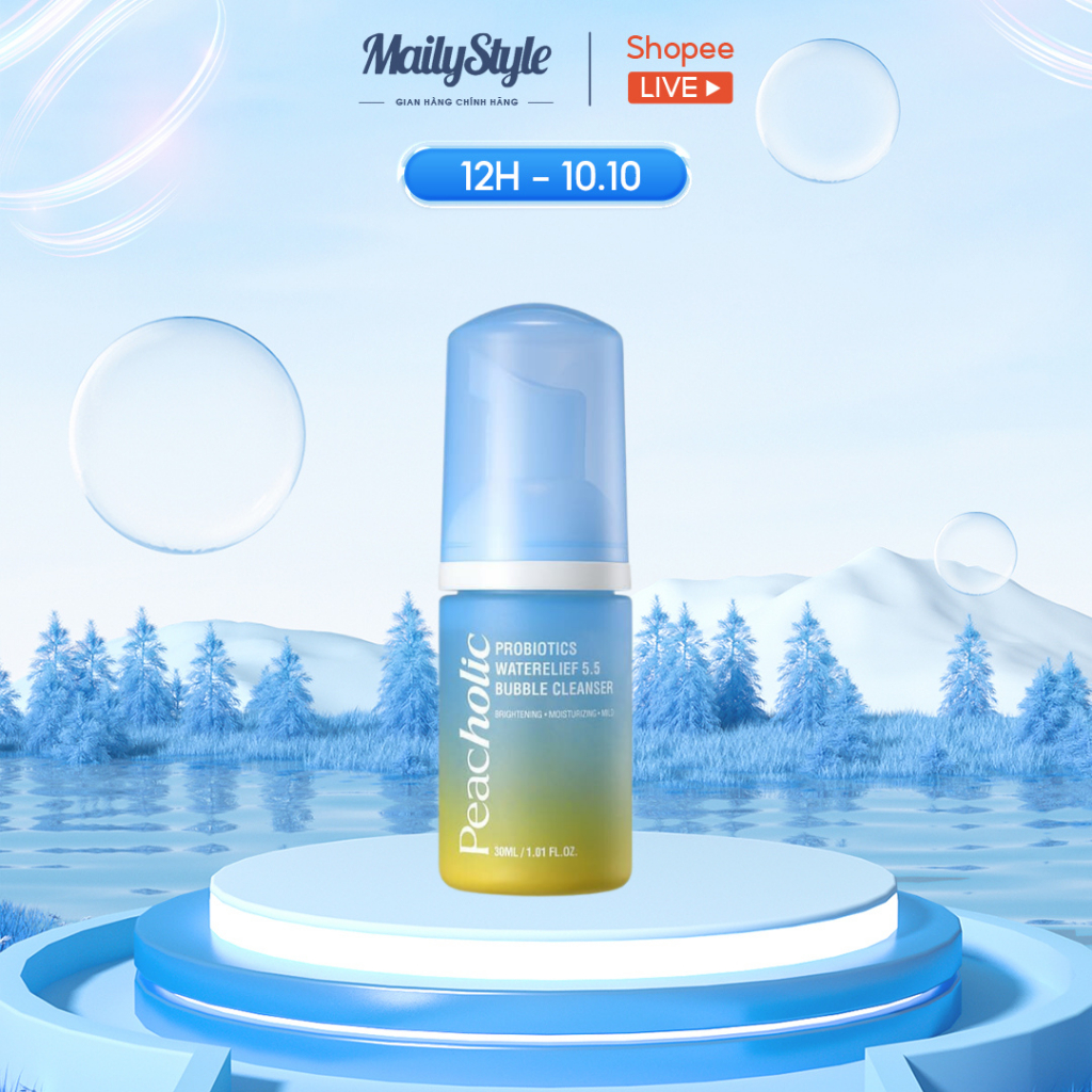 H12_Sữa rửa mặt lợi khuẩn BHA 1% Peacholic 30ml (Bao bì mới) [SIZE MINI]
