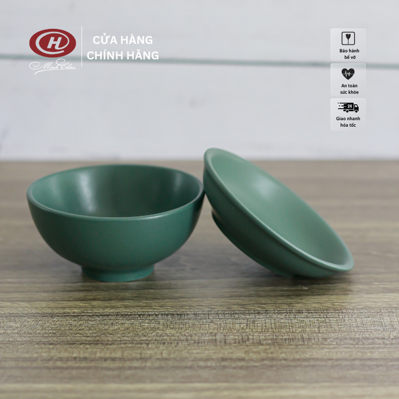 Bát Chấm, Đĩa Chấm Sứ Men Lì Xanh Cổ Vịt - Sứ Dílo