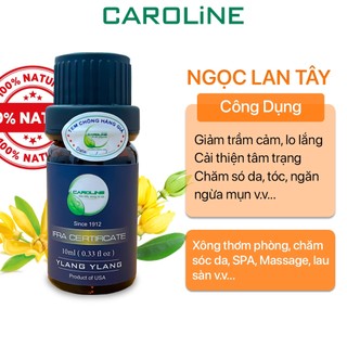 Tinh dầu xông thơm phòng thiên nhiên CAROLINE Hương Hoa Ngọc Lan Tây | Nhập khẩu Mỹ