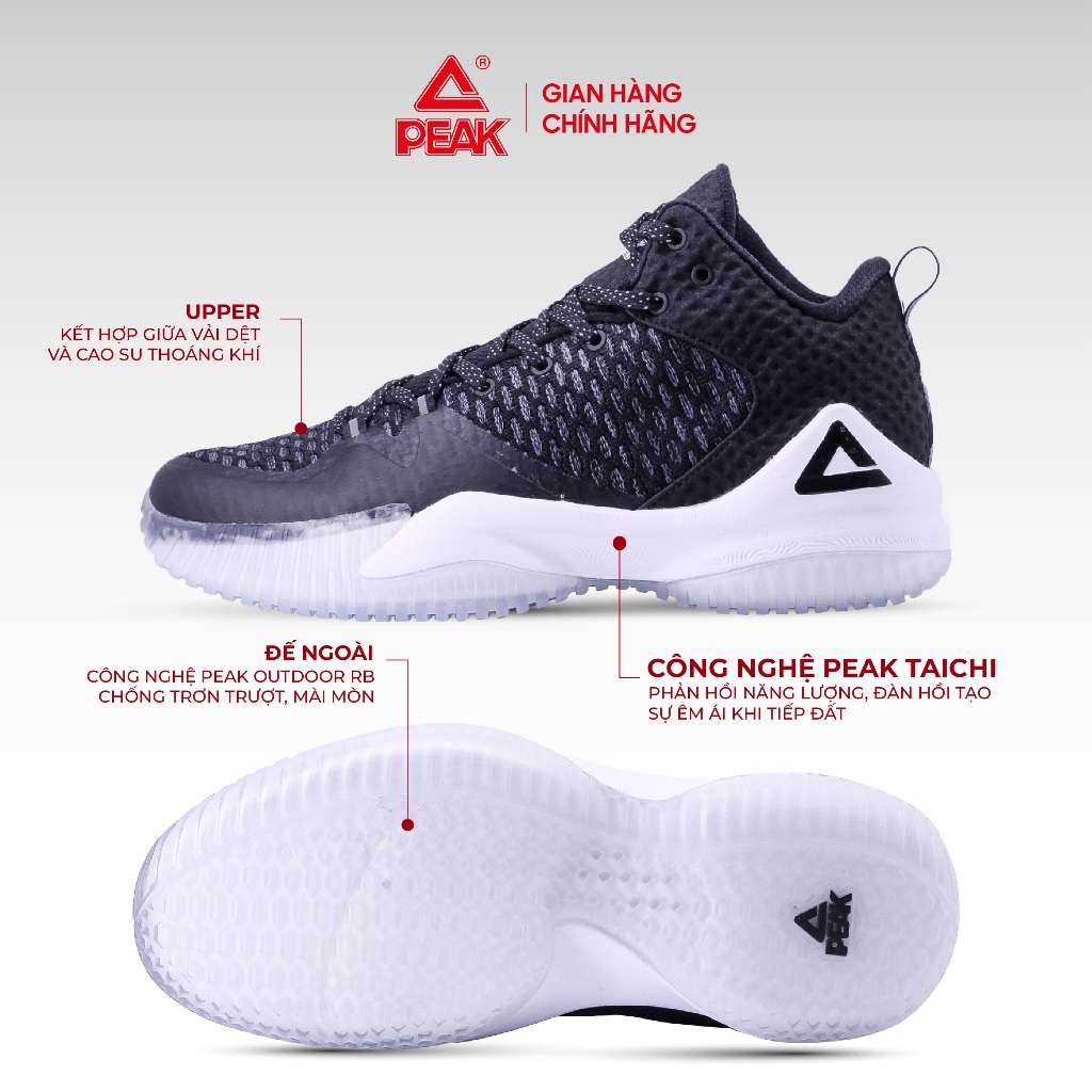 Ảnh Giày bóng rổ chuyên Outdoor PEAK Streetball Master 1 công nghệ Taichi EW02321A E39115A 2
