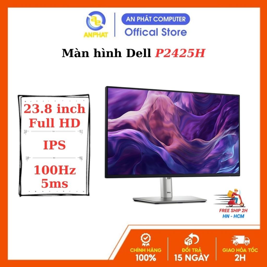 Màn Hình Dell P2425H (23.8 inch - FHD - IPS - 100Hz - 5ms - USB TypeC ...
