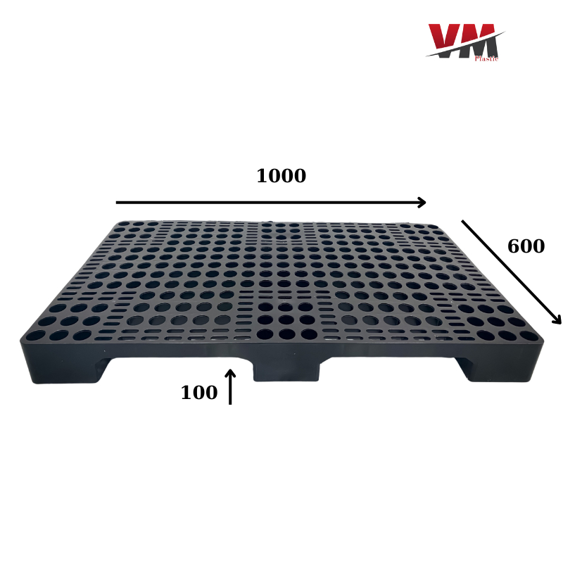Pallet nhựa Văn Minh VM04-LS (1000x600x100)mm