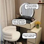 Bàn Trang Điểm Hiện Đại Sang Trọng, Gương Đèn Led Cảm Ứng 3 Màu, Bàn Trang Điểm Nhập Khẩu Cao Cấp Bàn Phấn Nội Thất S&S — ảnh 7