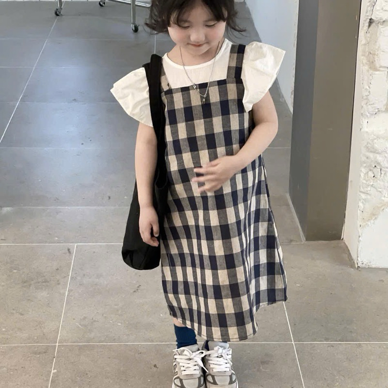 DL45 sét áo rời, yếm kẻ cho bé diệu linh shop kids- váy chất liệu thô hàn mềm mịn thoáng mát cho bé đi học chơi 8-38kg