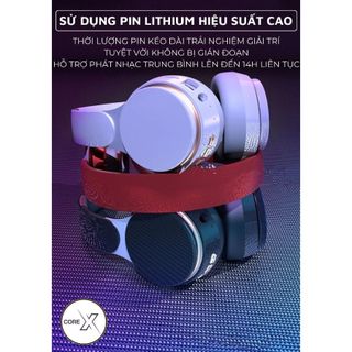 Tai Nghe Headphone Chụp Tai Không Dây Bluetooth X-Bass Âm Thanh Nổi Nghe Nhạc, Chơi Game