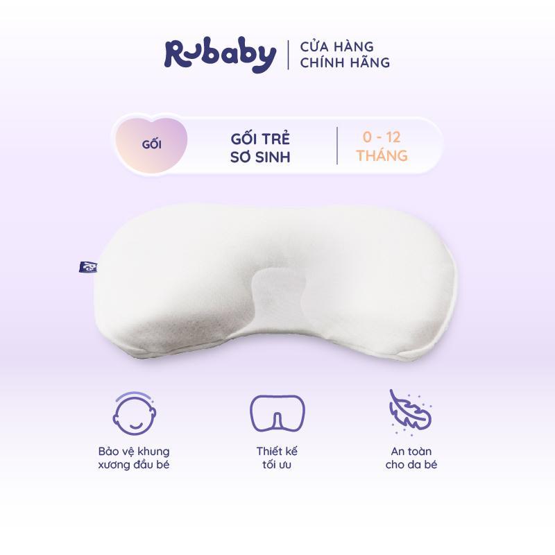 Gối Em Bé Rubaby (0–4 Tuổi) | Gối Memory Foam Êm Ái | Nâng Đỡ Cổ Vai Gáy | An Toàn Cho Bé