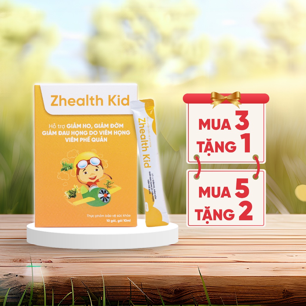 Ảnh Siro ho Zhealth Kid cho trẻ viêm họng, amidan bổ phế, giảm ho long đờm (10 gói x 10ml) 2