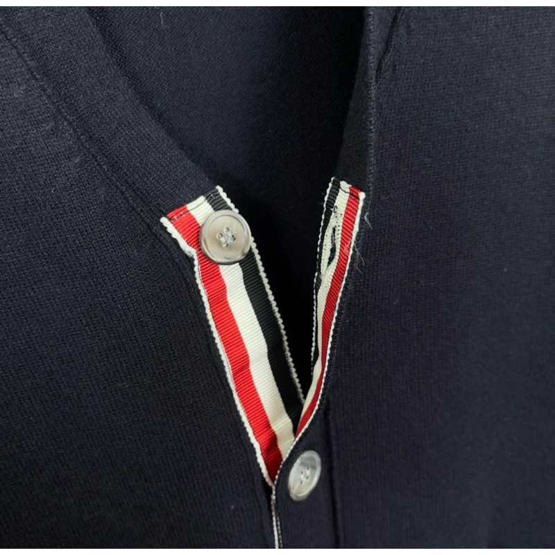 ⚡️[Hight Quality] Áo Len 1hom Br Navy Blue Bird Cardigan - Điểm Nhấn Họa Tiết Đặc Trưng Phối 4 Bar Cao Cấp Nam Nữ Qccc