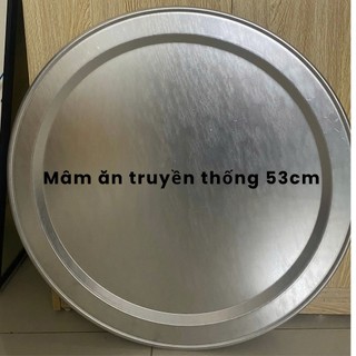 Mâm Nhôm Ăn Cơm Cỡ Trung 52cm Hàng Loại 1 Dày Dặn-Mâm Ăn Cơm, Mâm Bày Quả, Mâm Bày Lễ Cúng