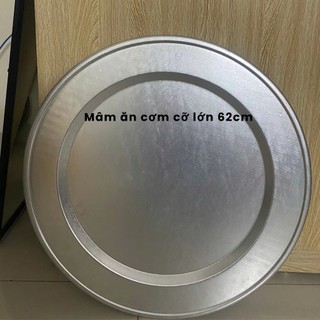 Mâm Nhôm Ăn Cơm Cỡ Trung 52cm Hàng Loại 1 Dày Dặn-Mâm Ăn Cơm, Mâm Bày Quả, Mâm Bày Lễ Cúng