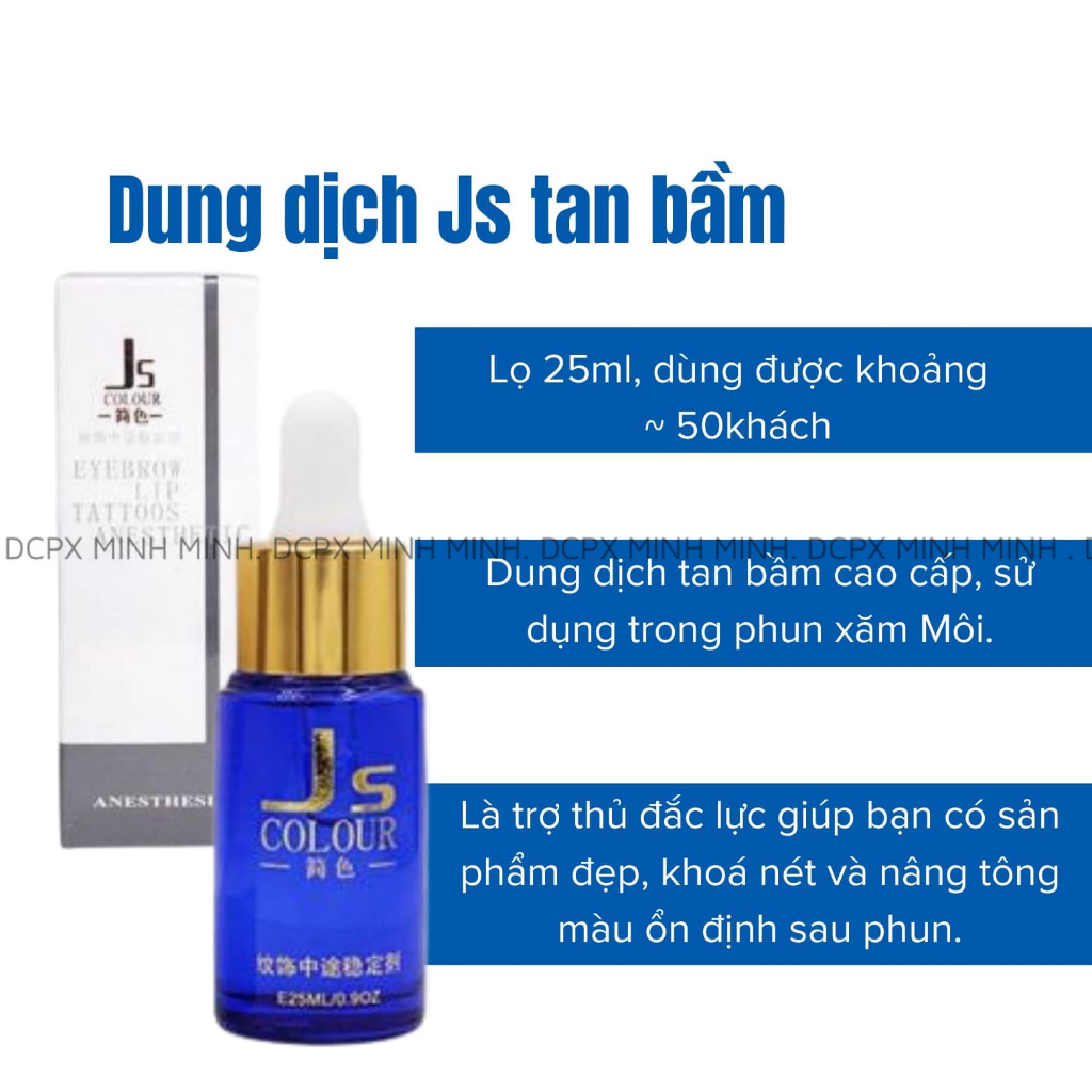 Dung dịch JS tan bầm, chống sưng, khóa màu, cấp nước 25ml