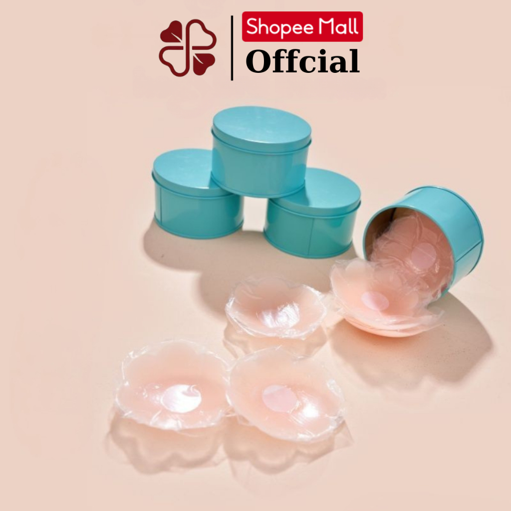 Miếng dán ngực silicon dán ti Hộp 5 cặp sử dụng nhiều lần, Dán ti che ...