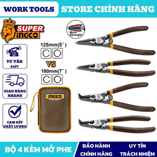 ĐỒ NGHỀ INGCO Bộ 4 kìm mở phe 5inch & 7inch . HCCPS26125 . HCCPS26180