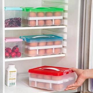 Hộp trứng 24 quả 2 tầng có nắp đậy ,hộp đựng trứng tủ lạnh xịn xò,khay đựng trứng