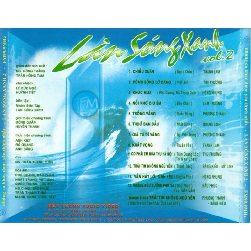 Băng Cassette Làn Sóng Xanh - Những Ca Khúc Được Yêu Thích Nhất 1998 Vol. 2