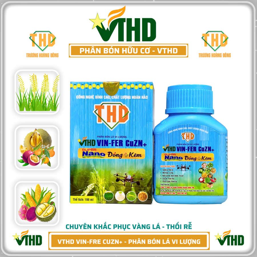 PHÂN BÓN LÁ VI LƯỢNG VTHD VIN-FER CuZn SUPER NANO ĐỒNG KẼM | Shopee ...