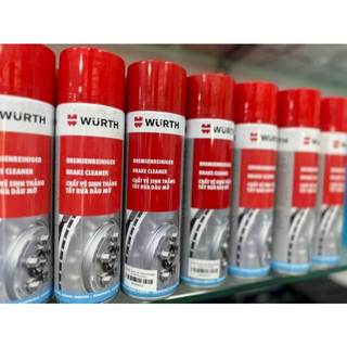 Chai Xịt Vệ Sinh Đĩa Phanh Ô Tô Wurth Brake Cleaner 500ml Tẩy Rửa Làm Sạch Dầu Mỡ Bụi Kim Loại