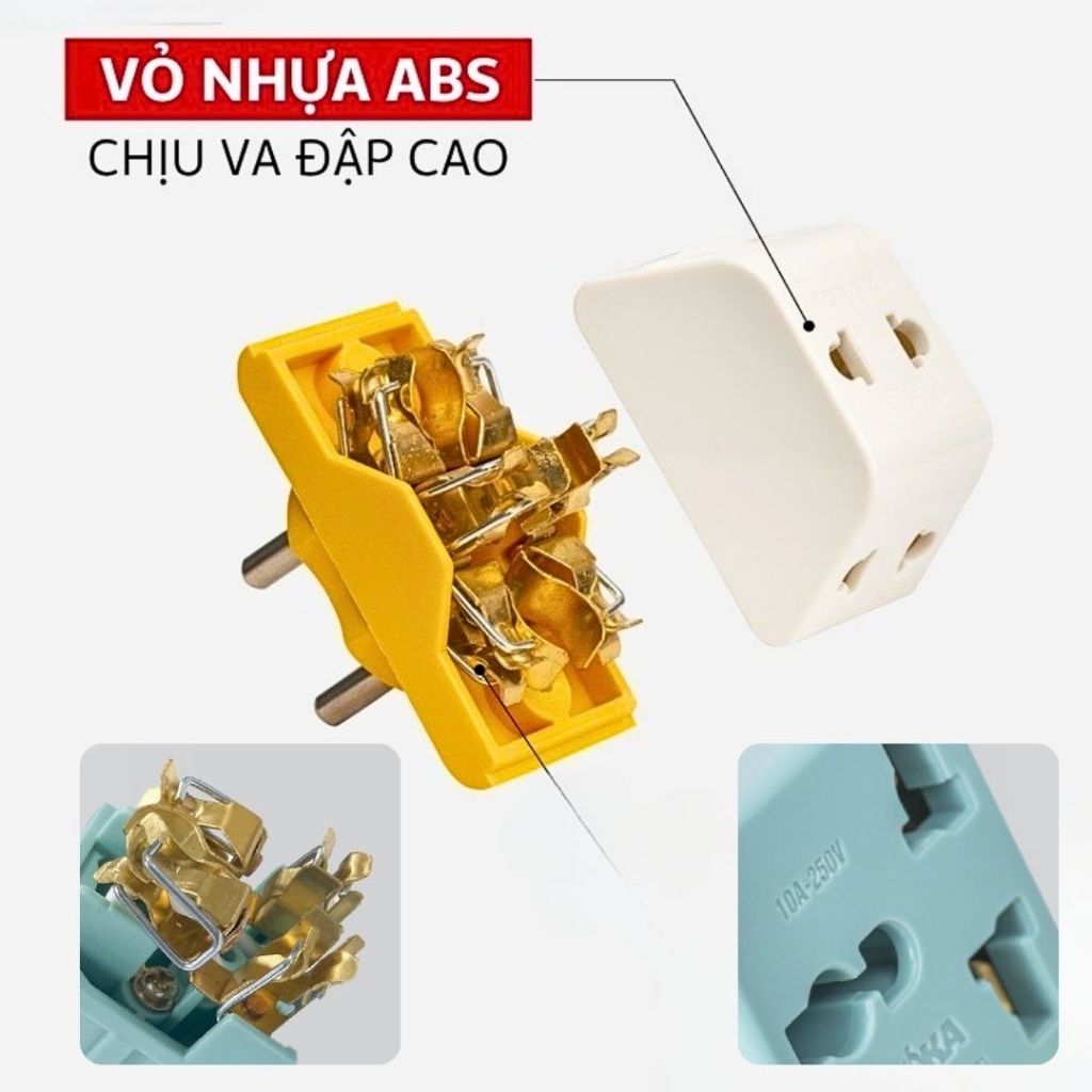 Ổ Chia gập góc Sopoka Chất Liệu Nhựa ABS Chống Cháy Nổ