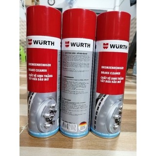 Chai Xịt Vệ Sinh Đĩa Phanh Ô Tô Wurth Brake Cleaner 500ml Tẩy Rửa Làm Sạch Dầu Mỡ Bụi Kim Loại