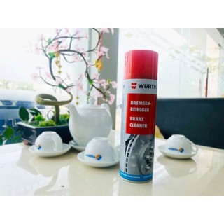 Chai Xịt Vệ Sinh Đĩa Phanh Ô Tô Wurth Brake Cleaner 500ml Tẩy Rửa Làm Sạch Dầu Mỡ Bụi Kim Loại