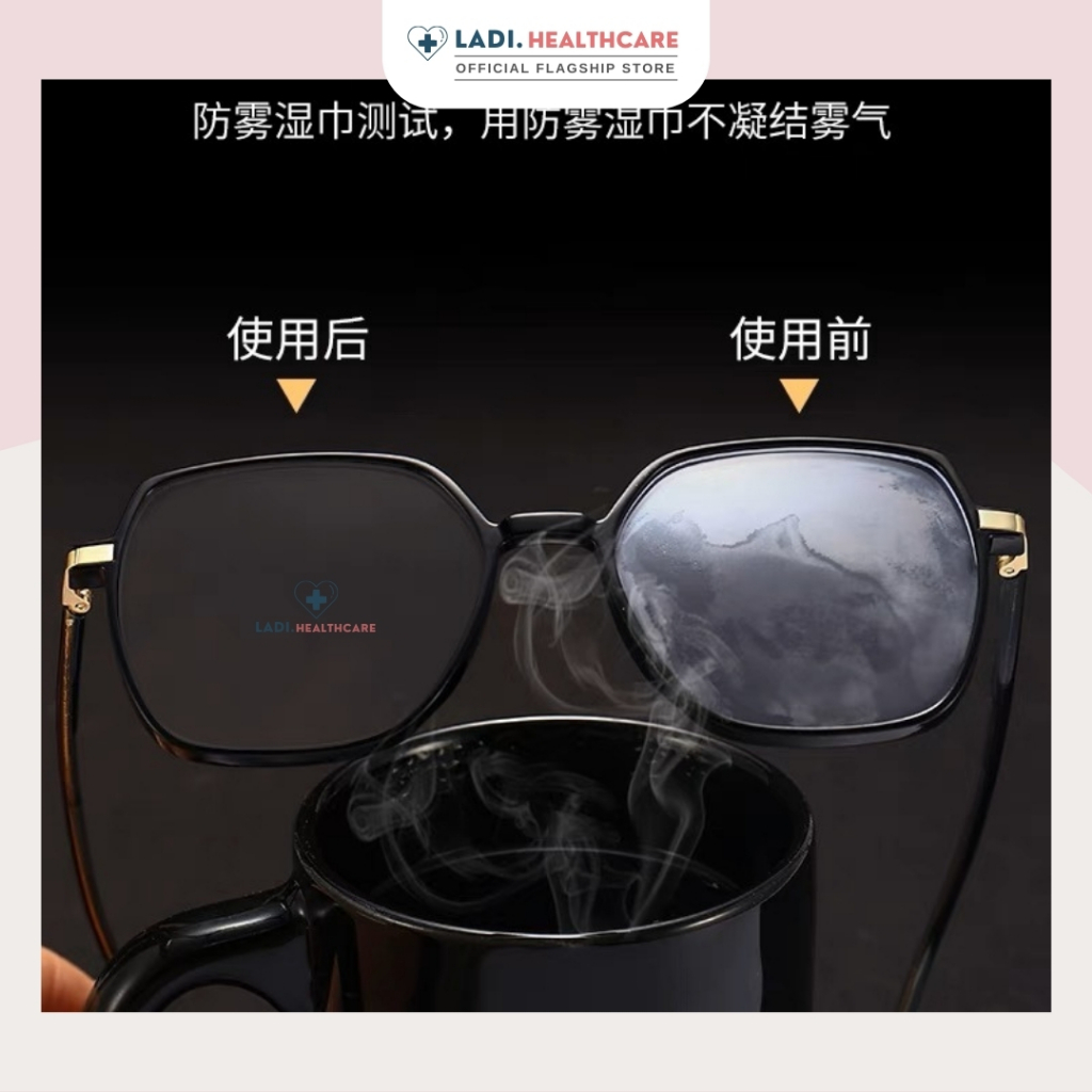 [Hộp 100 Cái] Khăn giấy lau kính Nano chống mờ sương, hơi nước, vân tay bụi bẩn trên mắt kính, điện thoại