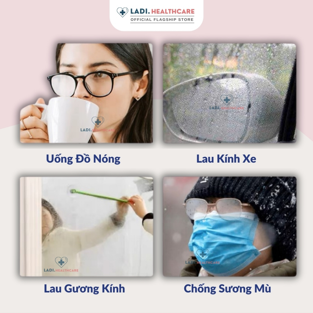 [Hộp 100 Cái] Khăn giấy lau kính Nano chống mờ sương, hơi nước, vân tay bụi bẩn trên mắt kính, điện thoại
