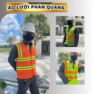 Áo bảo hộ lao động phản quảng cho thợ kĩ thuật kĩ sư làm việc công trình và buổi tối
