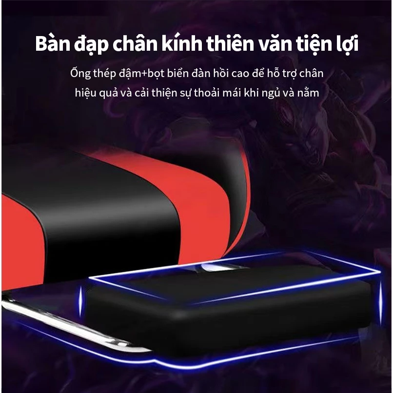 Ghế gaming AIODIY Công thái học bọc nệm mềm Thích hợp làm việc chơi game do điều chỉnh chiều cao và có đế đạp